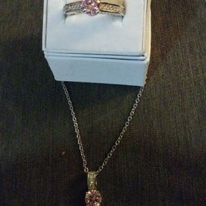 New pink topaz set